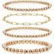 4 PCS Bead Bracelet For Women Beaded Ball Paper Clip Bracelet Stretchable Elastic Bracelet Set 4 PCS Bead Bracelet For Women Beaded Ball Paper Clip Bracelet Stretchable Elastic Bracelet Set